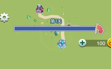 王国保卫战3D塔防绿色路径与防御设施