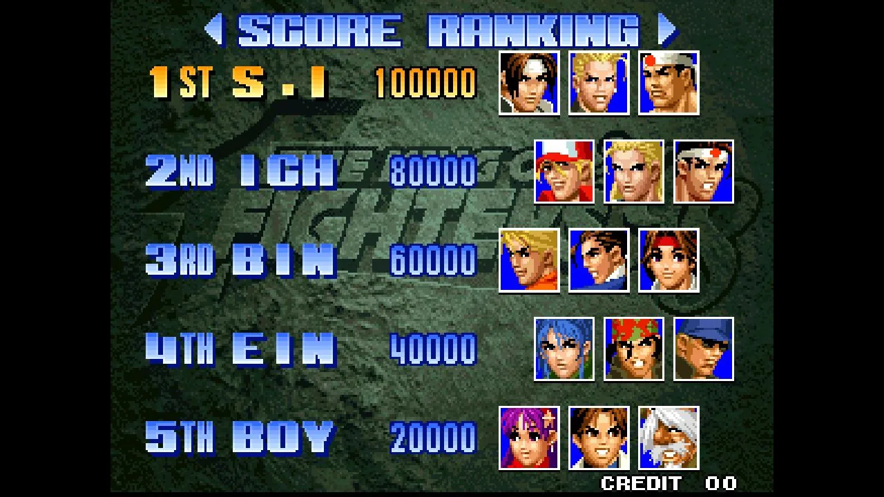 拳皇98带有Fighters 98标志的角色对战演示